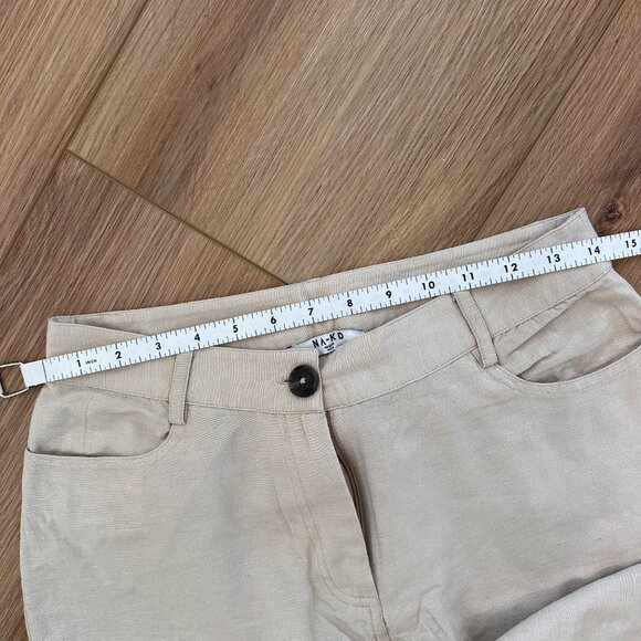 NA-KD Mid Waist Linen Mix Pants - Picture 14 of 15
